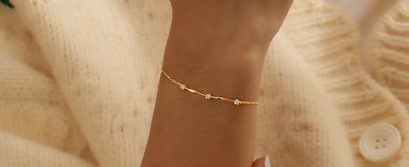 LOVECOM 925 Sterling Silver Star/Heart/Flower/Butterfly Bracelets for Women B0DQ93M6G7