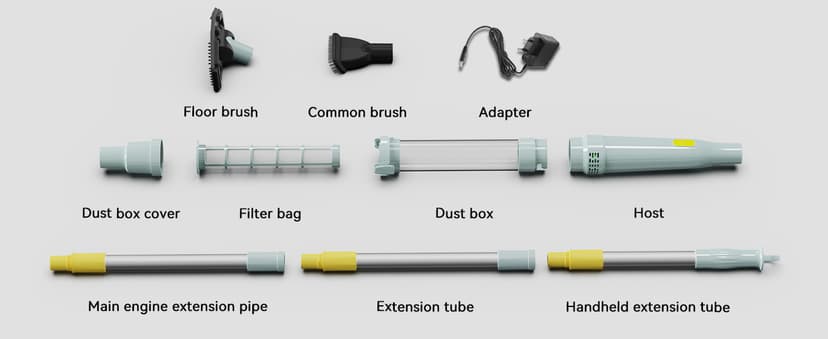 Lydsto S1 Lite Cordless Spa Hot Tub Vacuum Cleaner – 90-Min Runtime, Powerful 20W Brushless Motor, Includes 3 Aluminum Poles, Lightweight Handheld Pool Vacuum to Clean Small Debris Types, Silver