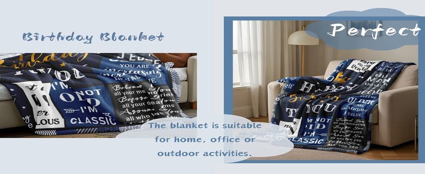 Ryubein 70th Birthday Gifts for Men, 70 Year Old Birthday Gifts for Men, Best Gifts for 70 Year Old Man, 1955 Birthday Gifts for Man, 70th Birthday Decorations Ideas Present Throw Blanket 50" X 60"