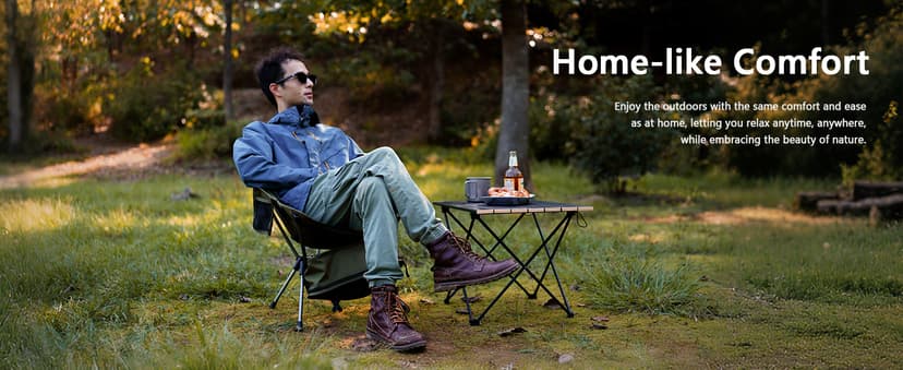 Camping Chair Backpacking Portable Hiking Ultralight Small Lightweight Folding Chair for Outdoor Camp Beach Picnic Concert, Supports 330lbs (Khaki,1PCS)