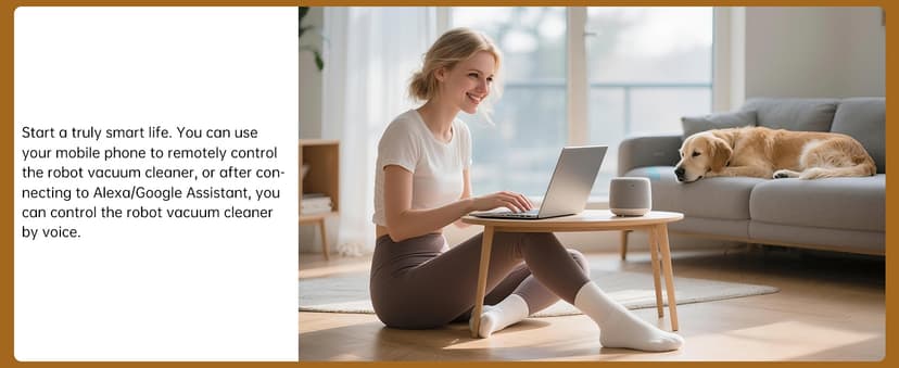 ECOHOME Robot Vacuum and Mop Combo,3500Pa Powerful Suction, with Wi-Fi/App/Remote,2 in 1 Mopping Robot Vacuum Cleaner,Dustbin and Watertank, for Pet Hair,Hard Floors and Low Pile Carpet,Black