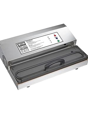 Weston Brands Vacuum Sealer Machine for Food Preservation & Sous Vide, Extra-Wide 5mm Bar for Sealing Bags up to 16" Wide, 935 Watts, Commercial Grade Pro 2300, Stainless Steel (65-0201)