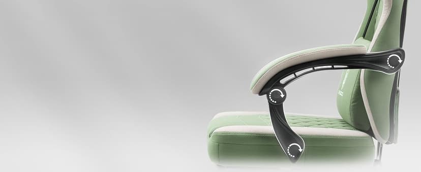 Dowinx Gaming Chair Breathable Fabric Game Chair with Gel Pad and Storage Bag, Comfortable Gamer Chair with Pocket Spring Cushion, Ergonomic Computer Chair with Footrest, Green