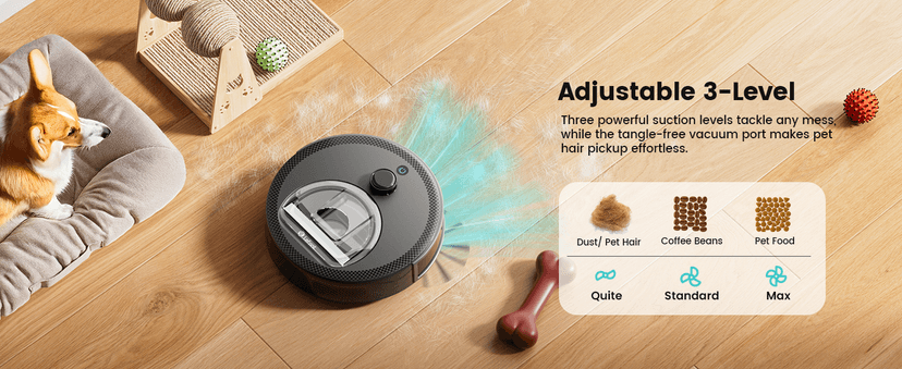Lefant LiDAR Robot Vacuum and Mop, 450ml Visible Dustbin, Upgraded 190° PSD Obstacle Avoidance, Customized Cleaning, Multi-Floor Mapping, 150 Mins Runtime, 2.4G/5G WiFi, Pet Hair & Carpets, M330 Pro