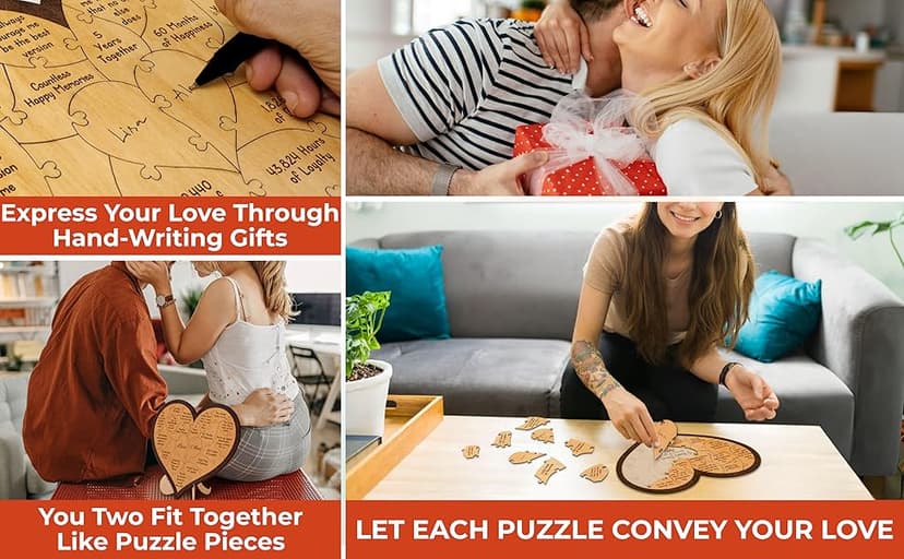 5 Year Anniversary Wood Gifts For Him Her - 5th Anniversary Marriage Gifts For Wife Husband, Wooden Wedding Gift For For Fifth Anniversary