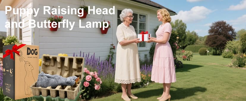 Goodeco Dog Statue with Solar Butterfly - Ideal Gifts for Dad, Mom or Birthdays, Beautifully Crafted Outdoor Decorations to Wow Your Guests