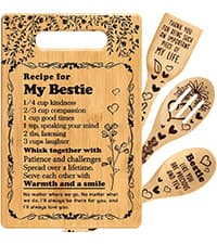 To My Bestie Gifts for Friendship Gifts for Women Friends Birthday Christmas Gifts Ideas for BFF Bestie Soul Sister Bestie Gifts for Women Friend BFF Gifts Best Friend Cutting Boards for the Kitchen