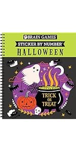 Brain Games - Sticker by Number: Halloween (Volume 1)