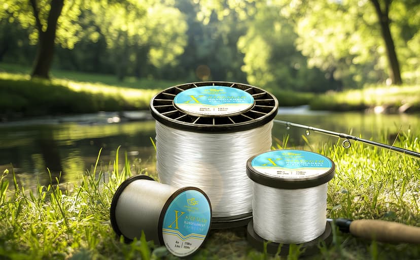 SF Monofilament Fishing Line Premium Spool X-Strong Mono Nylon Material Leader Line for Saltwater Freshwater 8/10/12/15/20/25/30/40/50/60/80/100LB