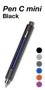 C Mini, Durable Aluminum Alloy EDC Pen, Compatible with 100+ Refills - Ballpoint, Rollerball, Gel. Auto-Adjusting Refillable Pen, Best Writing and Sketching Gift for Men and Women - Orange