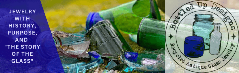 Bottled Up Designs Handmade Drop Earrings, Eco Friendly, Recycled Vintage Bottles, Made in USA, Birthday Gifts, Mothers Day, Women, Anniversary