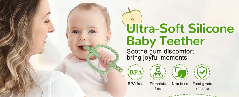 Baby Teething Toys for Babies 0-36 Months – Anti-Choking Design, Teething Relief for Straws Sticks, Chew Straw Sensory Toy for Infant Toddlers Silicone teether Tubes