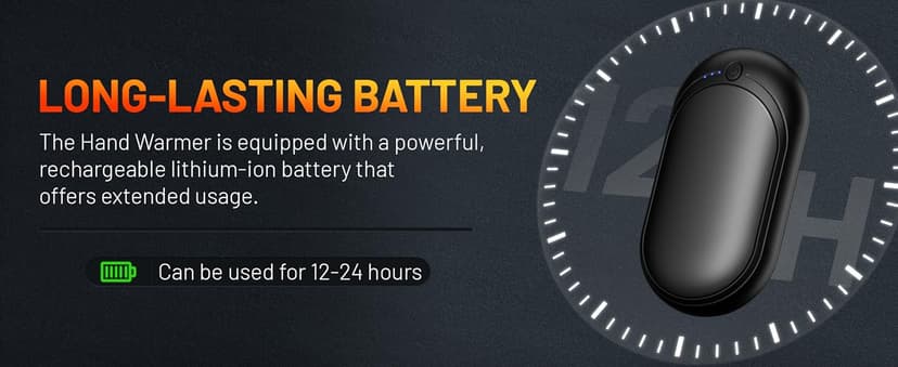 Hand Warmers Rechargeable, KNIFOD 2 Pack 6000mAh Portable Electric Handwarmers, Reusable USB Pocket Heater Great for Raynauds, Hunting, Golf, Camping, Christmas Outdoor, Women Mens Warm Gifts