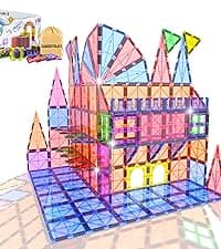 Magnetic Tiles - Road Set, Magnetic Building Blocks, Preschool Montessori Toys Gift for 3+ Year Old Boys and Girls, Sensory Christmas Toys for Kids Aged 3-5 and 4-8, Ideas for Toddler with Autism