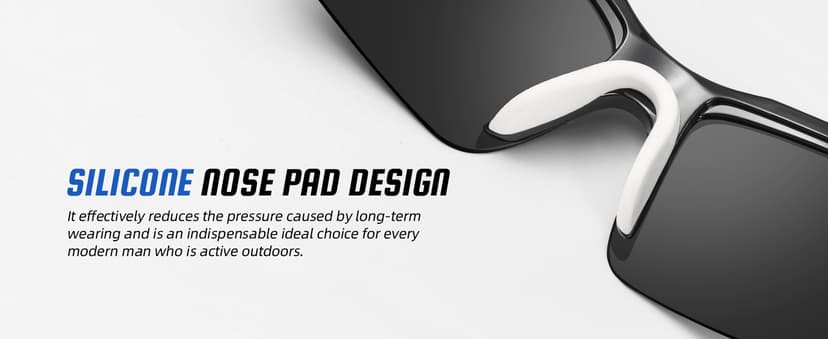 XVXV Polarized Sports Sunglasses for Men - UV Protection Half Frame Sun Glasses for Running Fishing