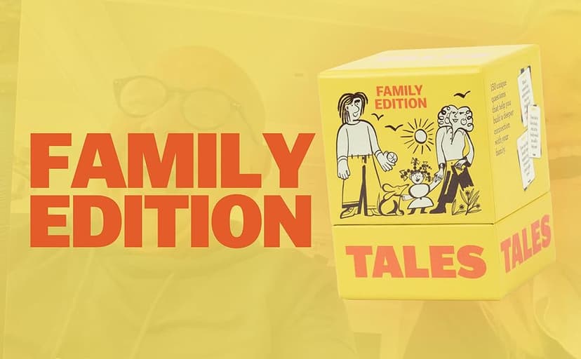 TALES 150 Conversation Cards, Family Edition, Perfect for Family Games for Adults, Teens, and Kids, Family Dinners, Game Nights, Gifts, Holidays, and Gatherings, Prompts for Meaningful Connections