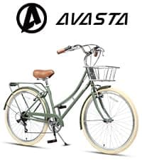 AVASTA Jupiter 700C Road Adult Step-Over Hybrid Cycling Bike Bicycle, Aluminum Frame, 21-Speed, Dual Disc Brakes, Multpile Colors for Men Woman Male Female