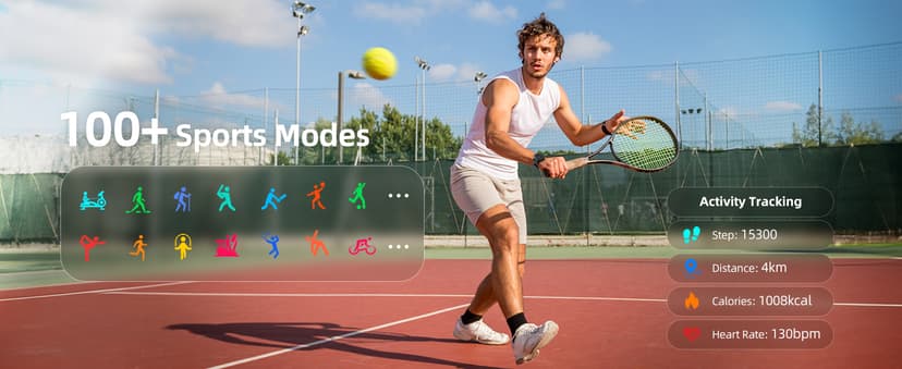 Parsonver Smart Watch for Men Women(Answer/Make Calls), HD Screen Fitness Tracker IP68 Waterproof 100+ Sport Modes, Heart Rate Sleep Monitor, Pedometer, Smartwatch for Android Phones/iPhone Compatible