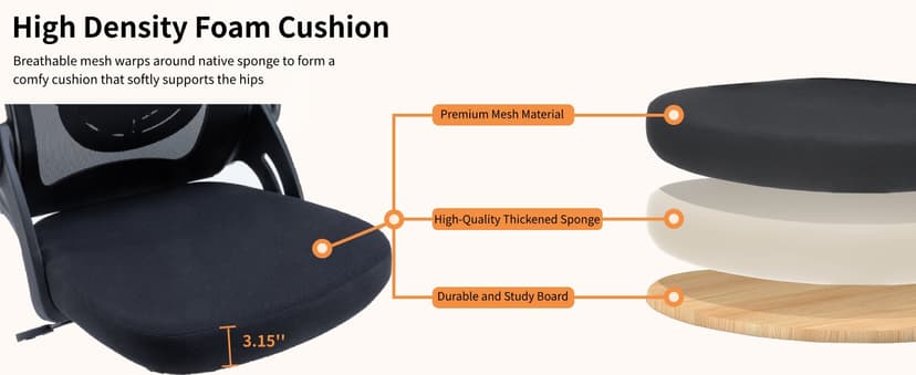 Drafting Chair, Tall Office Chair for Standing Desk, Ergonomic Standing Desk Chair with Flip-up Armrests, Counter Height Office Chair with Footrest and Adjustable Lumbar Support