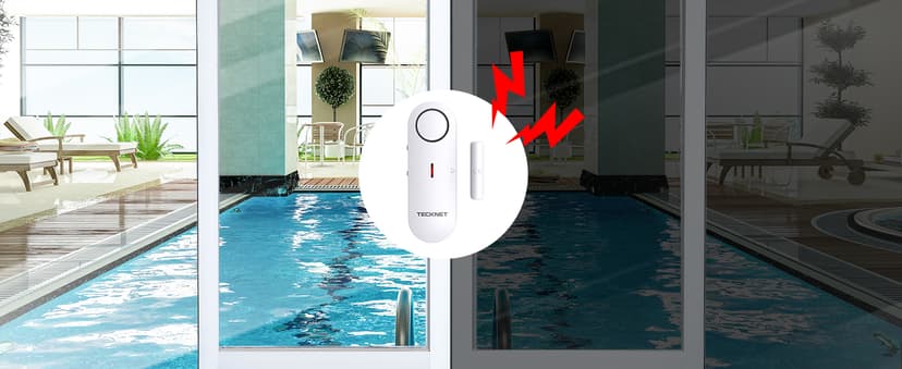TECKNET Door Alarms for Kids Safety, Window Alarm Pool Alarms Door Alarm for Home Security, 2-in-1 Alarm & Chime, 3-Level Volume Control, Wireless Alarm for House Hotel Cars Sheds Caravans (3 Pack)