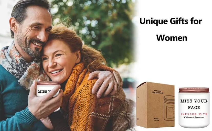 Homsolver Gifts for Women, Men, Friends, Sister, Bestie, Christmas Birthday Candles for Her Him, Unique Friendship Gift for Friend, Miss Your Face Scented Candle