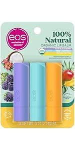 eos Natural Shea Lip Balm- Birthday Cake, All-Day Moisture Lip Care Products, 0.14 oz