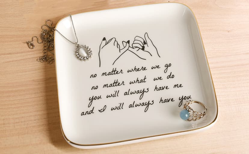 PUDDING CABIN Friend Gifts for Women —No Matter Where We Go, No Matter What We Do, You Will Always Have Me, and I Will Always Have You! —Gifts for Friends Going Away Friendship Ceramic Ring Dish