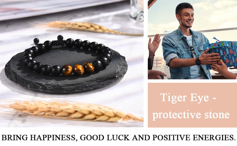 Best Ever Gifts for Mens Teen Boys, Beads Bracelet Gifts for Friend Brother Uncle Boyfriend Grandpa Dad Son Grandson Nephew New Dad Stepdad Husband on Birthday Christmas Valentines Fathers Graduation