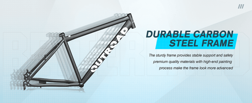 Betterland 26 Inch Mountain Bike, 7-Speed Adult Bike with Dual V Brakes, Outdoor Cycling Bike with High Carbon Steel Frame and Front Suspension, Adjustable Ergonomic Seat for Bicycle