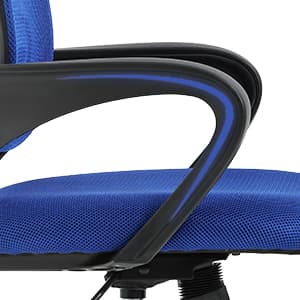 Home Office Chair Desk Chair Computer Chair with Lumbar Support& Armrest, Adjustable Ergonomic Mid Back Task Chair Mesh Rolling Swivel Office Desk Chairs for Bedrooms, Blue