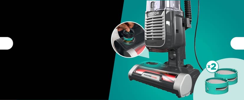 Shark ZU102 Rotator Pet Upright Vacuum with PowerFins HairPro & Odor Neutralizer Technology, Charcoal, 2.9 L Dust Cup