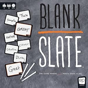 USAOPOLY BLANK SLATE, Where Great Minds Think Alike, Fun Family-Friendly Board Game, Word Association Party Game, Easy to Learn, Fun to Play Family Game Night, 3-8 Players, Ages 8+