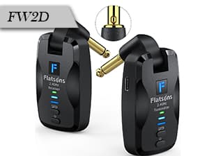 Flatsons F1R Mini Guitar Headphone Amp, Distortion Timbre Electric Guitar Headphone Amplifier with 3.5mm Earbud/AUX Jack, Classic Rock Tone Portable Amp for Silent Practice Indoor Travel Night