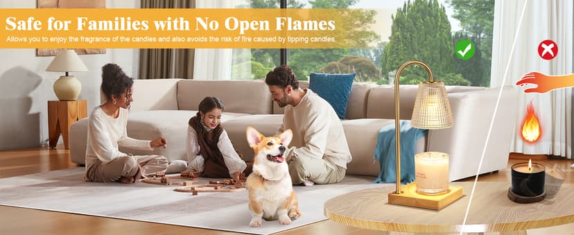 Hong-in Candle Warmer Lamp with Timer Dimmer,Birthday Gifts for Women Mom Sister,House Warming Gifts New Home Room Decor,Vintage Wax Warmer for Scented Wax Jar Candles