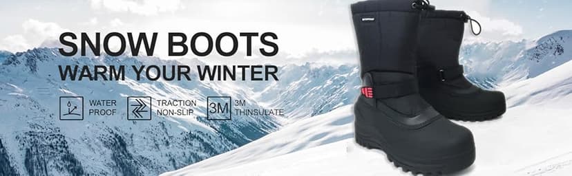 L&M Mens Winter Snow Boots Shoes WaterProof Insulated 2008