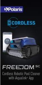 Polaris Freedom Cordless Robotic Pool Cleaner, Cable-Free for All In-Ground Pools up to 50ft, Four Cleaning Modes & Intelligent Cleaning Technology