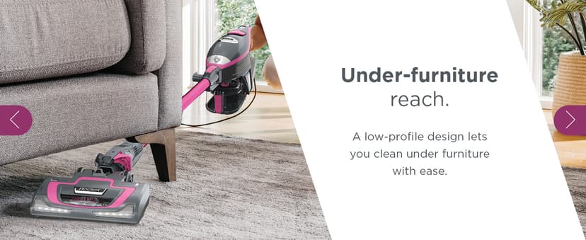 Shark HV371 Rocket Pro DLX Corded Stick, Removable Hand Vacuum, Advanced Swivel Steering, XL Cup, Crevice Tool, Upholstery Tool & Anti-Allergen Dust Brush, Fuchsia, Capacity