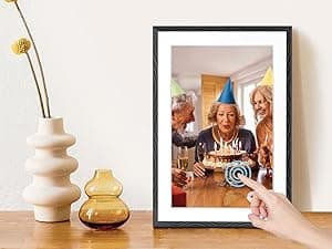 Digital Picture Frame, 10.1'' Frameo Digital Frame Wifi, 32GB Memory, 1280*800 HD Touch Screen Digital Photo Frame, Wall Mountable, Auto-Rotate, Share Instantly, Wedding, Birthday Gifts for Women, Mom