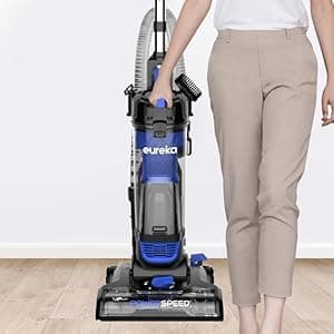 Eureka Lightweight Powerful Upright Vacuum Cleaner for Carpet and Hard Floor, PowerSpeed, New Model,Blue,black/New Model