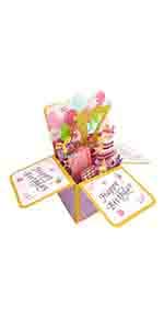 Asmallgf Happy 11th Birthday Popup Card for Daughter Son, Sweet Gift for 11 Years Old Girl Boy, Awesome Eleven Birthday 3D Greeting Card for Him Her