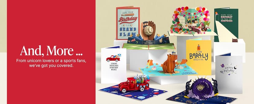 Lovepop Birthday Pop-Up Card for Her, Him, Girls, Boys - 3D Celebration Cards - Yay Happy Birthday - 5" x 7" - Blank Notecard & Envelope Included