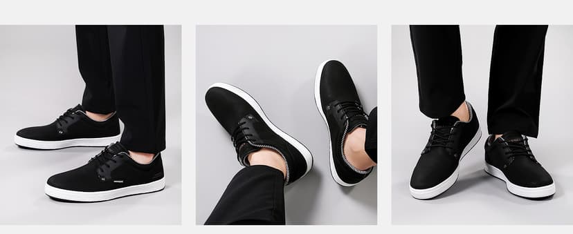 ANALEAF Mens Casual Oxfords Fashion Sneakers Soft Comfortable Lace-Up Dress Shoes