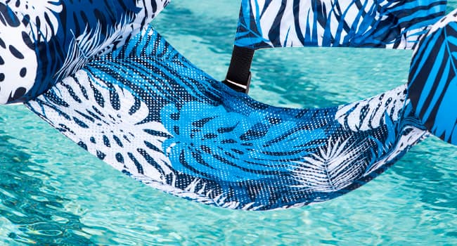 SLOOSH Pool Floats Chairs Adult,Inflatable Pool Lounge,Plant Pattern Floating Mat Hammock,Blow up Water Chairs Noodles rafts for Party Summer Water Beach Fun