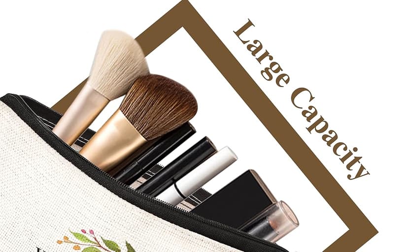 Sister Choice Makeup Organizer Bag, Inspirational Handmade Idea Presents for Women, You Are Braver Than You Think, Sis Best Friends Birthday Women's Day Bridesmaid Party Cosmetic Toiletry Bag