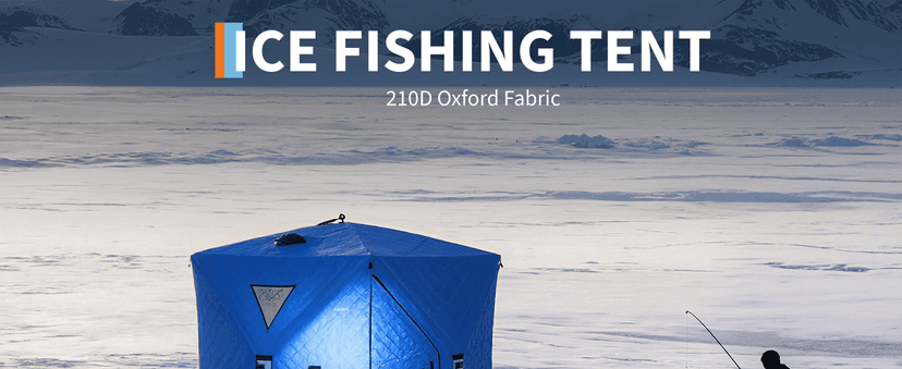Garvee Insulated Pop-Up Ice Fishing Tent, 6-8 Person Portable Hub-Style Tent, Windproof Thermal Shanty with Hub Design, 420D 3-Layer Fabric for Winter Fishing