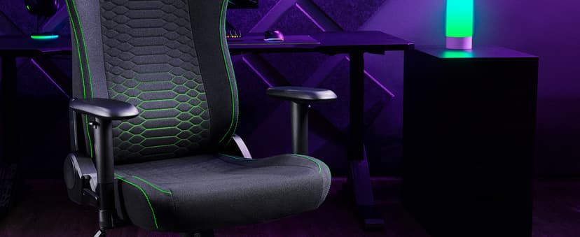 Razer Iskur V2 X Ergonomic Gaming Chair: Built-in Lumbar Support - Widened Seat Base - High Density Foam Cushions - Adjustable 152 Degree Recline - 2D Armrests - Plush Fabric Finish - Black