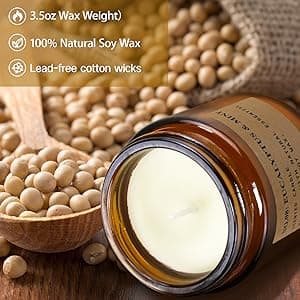 8 Pack Candles for Home Scented,Aromatherapy Jar Candle Gifts for Women, Natural Soy Wax Amber Candle Set, Scented Candles Set for Birthday Valentine Mother's Christmas Day Present