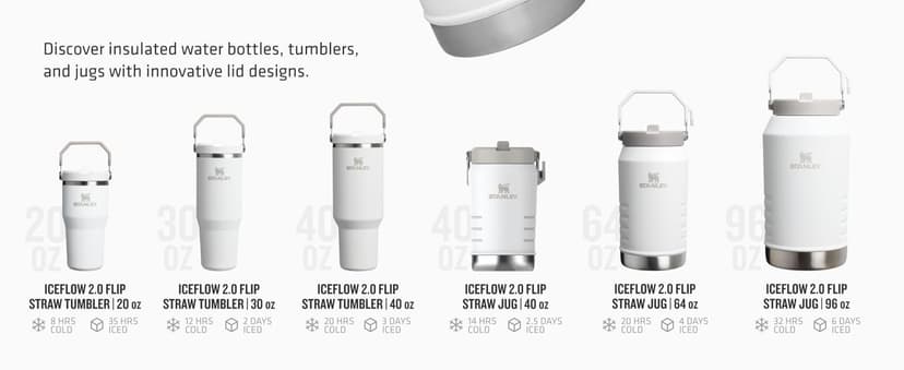 Stanley IceFlow Stainless Steel Tumbler with Straw - Vacuum Insulated Water Bottle for Home, Office or Car Reusable Cup with Straw Leak Resistant Flip Cold for 12 Hrs or Iced for 2 Days (Rose Quartz)