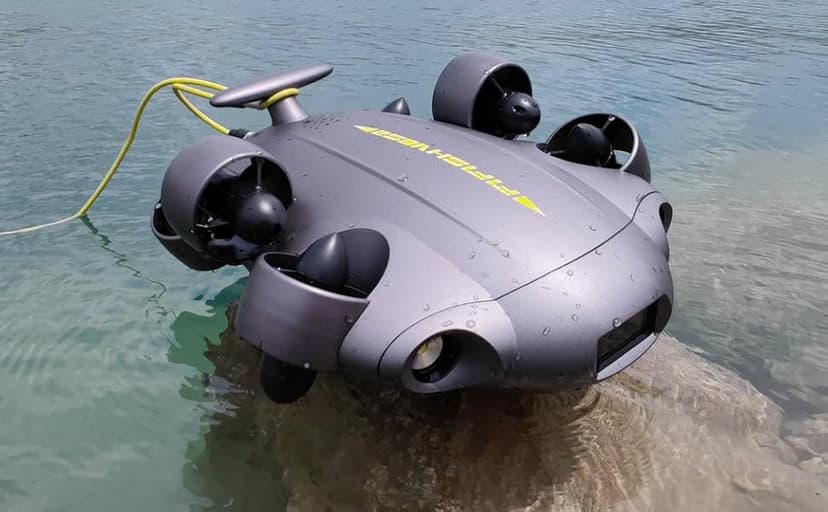 FIFISH QYSEA V6 Expert M200A Underwater Drone with Robotic Arm, AI Vision Lock Portable ROV with Q-Interface, Underwater Robot with Industrial Case, 6 Hours Working Time, 4K Camera, 660ft Dive