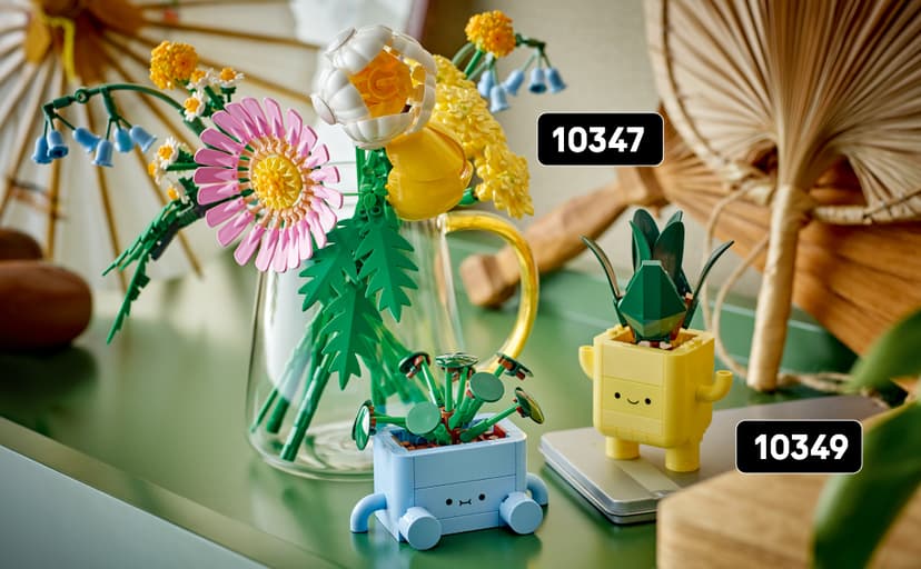 LEGO Botanicals Happy Plants Building Toys - Bedroom or Dorm Room Decor for Girls, Boys, & Adults, Desk or Shelf Display - Birthday Gift Ideas for Kids, Ages 9+ - 10349